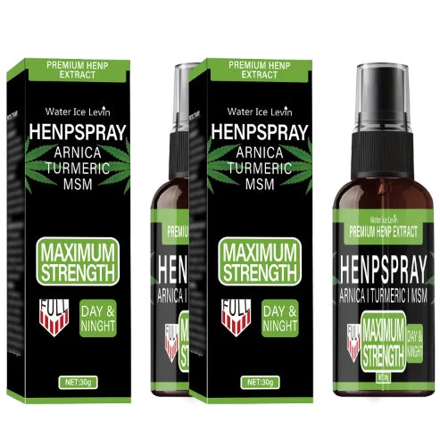 Premium Hemp Spray Extract with Arnica, Turmeric & MSM for Maximum Strength Day & Night Relief & Skin Care. Oasis Select green 30g