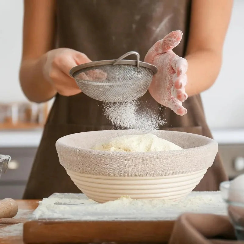 European Rattan Fermentation Bowl Woven Bread Proofing Basket Household Baking Tool for Dough Rising Use Oasis Select