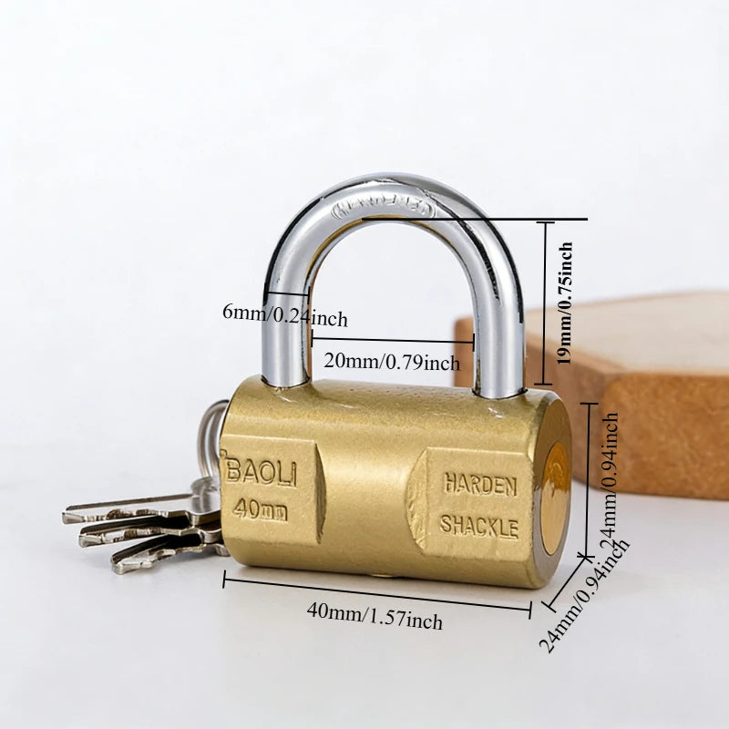 Padlock Small Locks for Luggage Case Locker Home Improvement Hardware 30mm 40mm Include 3Keys Oasis Select HP340-3 keys