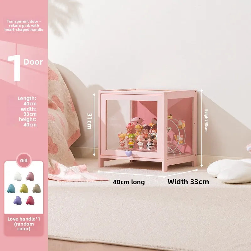 Display cabinet Household blind box ornament Pain cabinet decoration Dust-proof glass display stand Living room model cabinet Oasis Select A door 40 long
