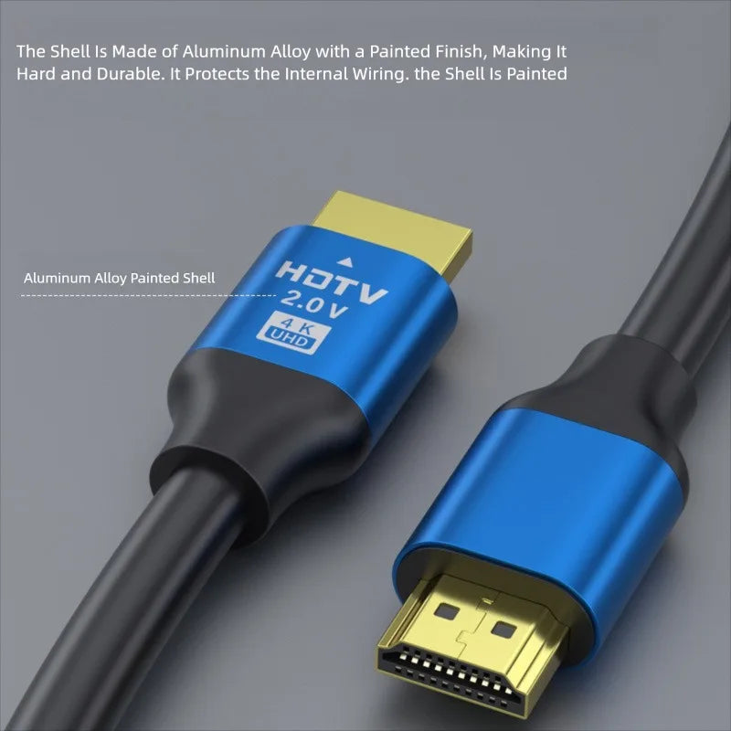 HDMI-Compatible Cable 2.0 4K 60hz High Speed HDMI Cables Compatible Ultra HD 2K 1080P HDMI Cable Compatible For PS4 TV Laptop Oasis Select