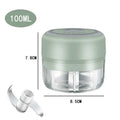 250/100ML Garlic Mincer USB Charging Powerful Mini Electric Garlic Chopper Portable Garlic Crusher Kitchen Food Chopper Unisex Oasis Select 105-Green100ml