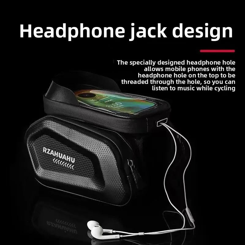 Bicycle bag, front beam bag, mountain road bike, pipe hanging bag, mobile phone bag, waterproof riding accessories Oasis Select