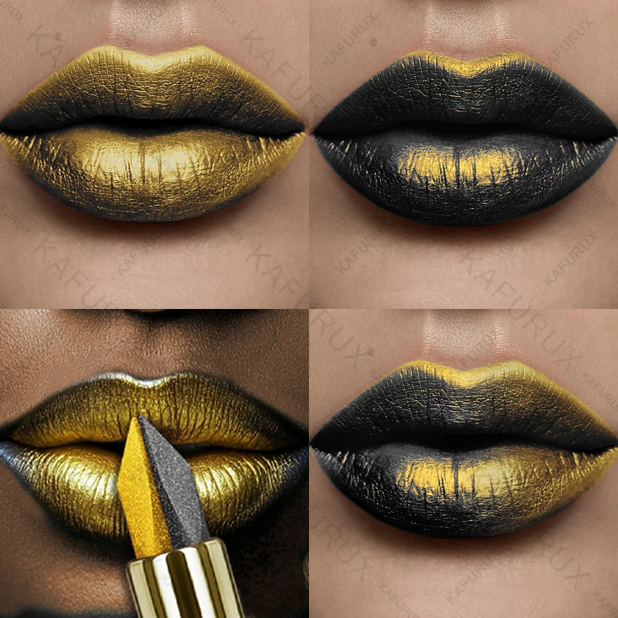 KAFURUX Two-Tone Glitter Matte Lipstick – 11 Shades