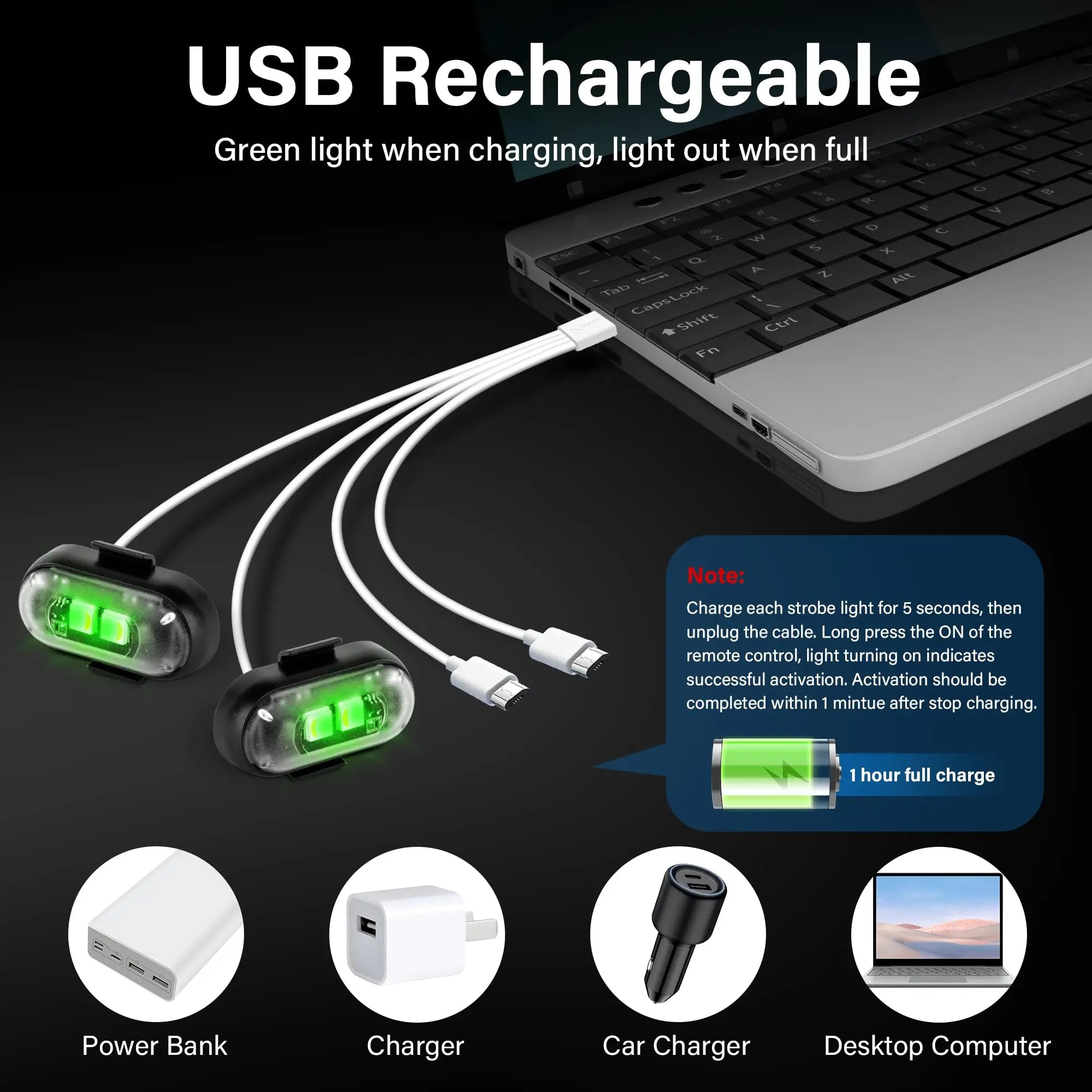 RGB LED Wireless Strobe Light – Drone, Motorcycle & Car