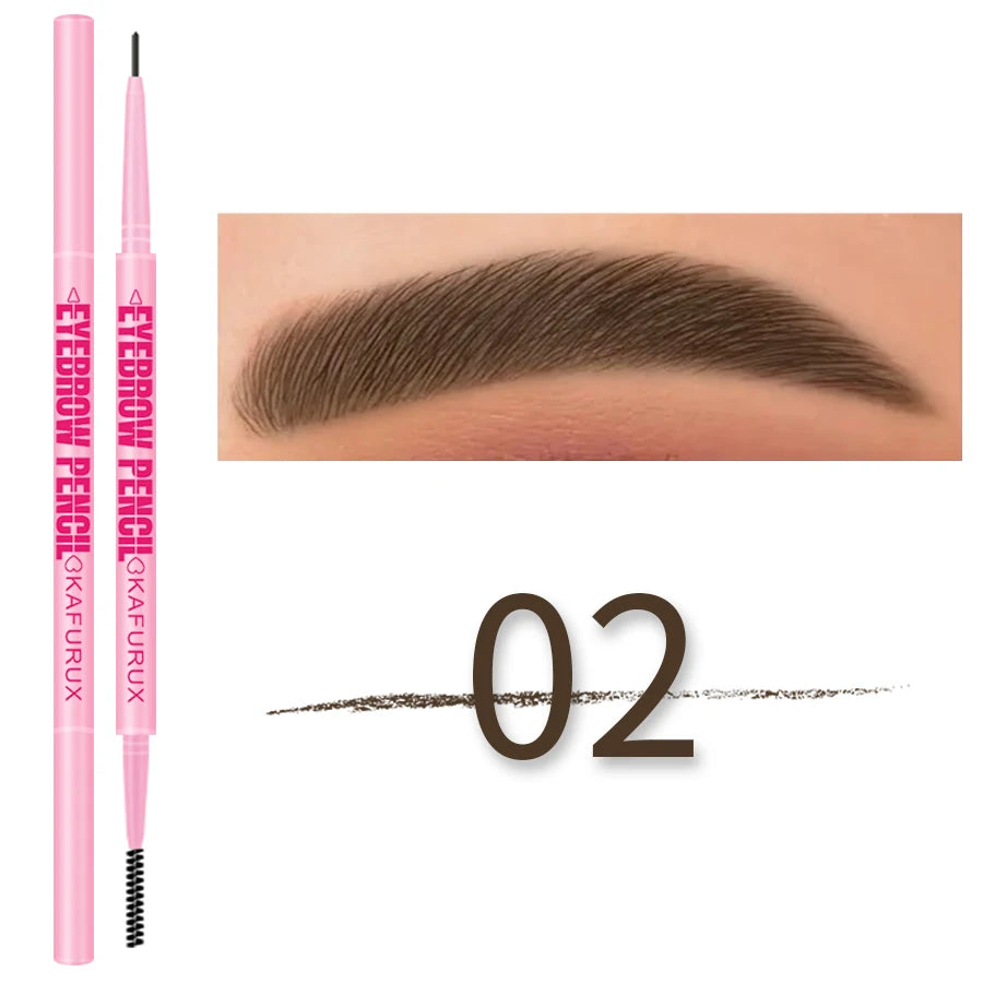KAFURUX Ultra-Fine Waterproof Eyebrow Pencil – 6 Colors & Brush
