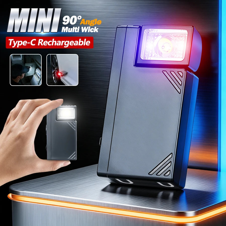 Powerful Mini COB LED Keychain Flashlight USB C Rechargeable Hanging Work Light Waterproof Keyring Camping Walking Pocket Lamp Oasis Select