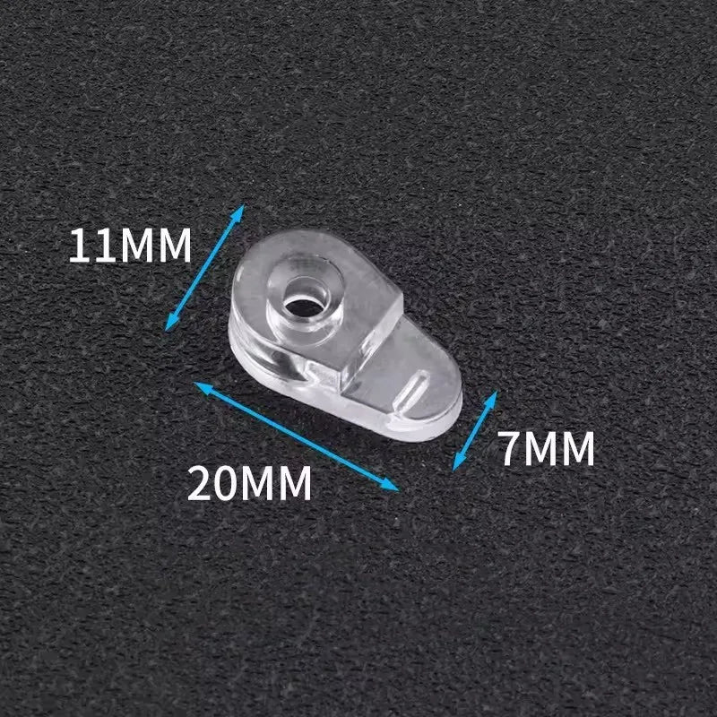 10pcs Plastic Glass Retainer Transparent Mirror Cabinet Fix Clips display dresser bathroom mirror wine cabinet Glass Hardware Oasis Select