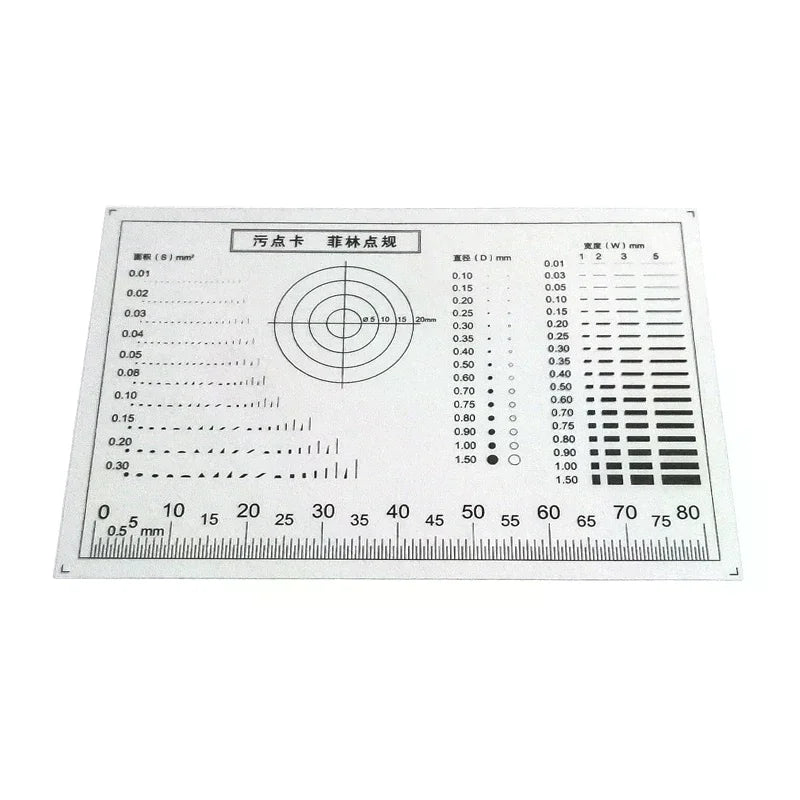Quality Check Stain Contrast Card Transparent Film Surface Gauge Point Gauge for Accurate Measurement Oasis Select