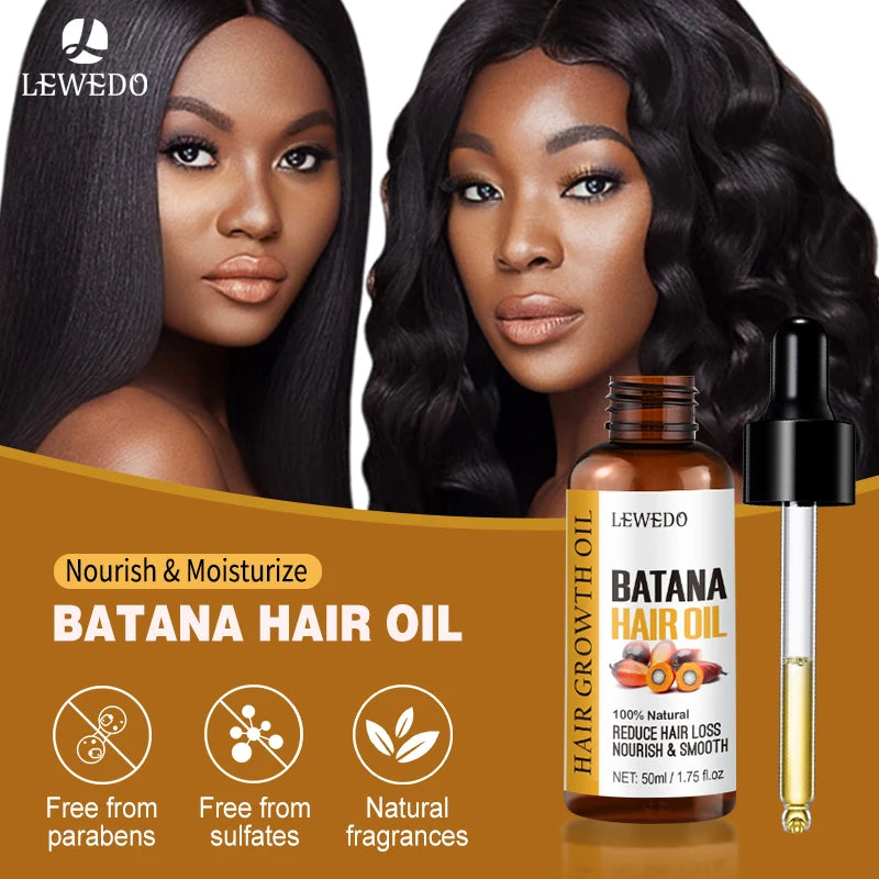 Lewedo Naturals Batana Oil Fast Hair Growth for Men Women Pure Batana Oil Nourish Shiny Hair Healthy Hair Care Anti Hair Loss Oasis Select