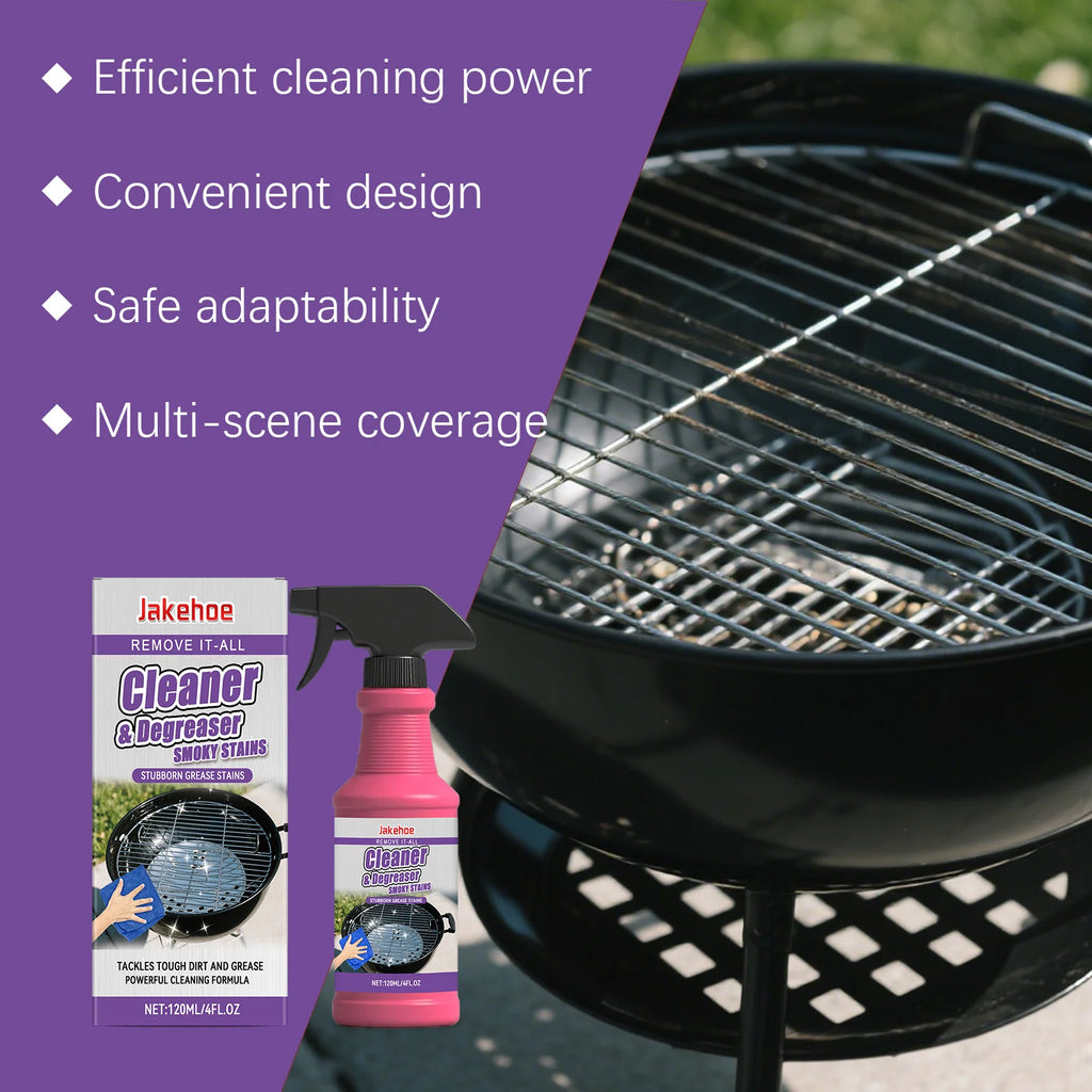 BBQ Grill Grate Cleaner Dissolves Burnt on Grease Stubborn Stain Remover Degreaser Spray for Grill, Oven & Kitchen Surface 120ml Oasis Select