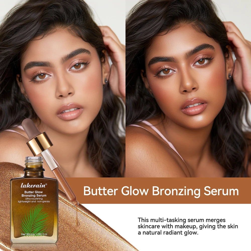 Butter Glow Bronzing Serum Innovative Nourishing Skincare Bronzing Drops for Radiant Natural Sunkissed Complexion Sunkissed Glow Oasis Select