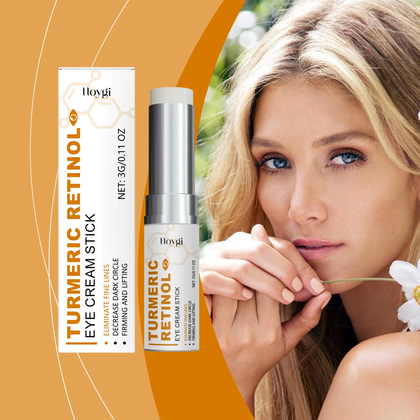 Hoygi Turmeric Retinol Eye Serum Stick – Dark Circles & Lines