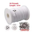 1 Roll Candle Cotton Wicks +100pcs Metal Candle Wick Sustainer Tabs For Handmade Candle DIY Craft Making Kit Set Accessories ﻿ Oasis Select set 1