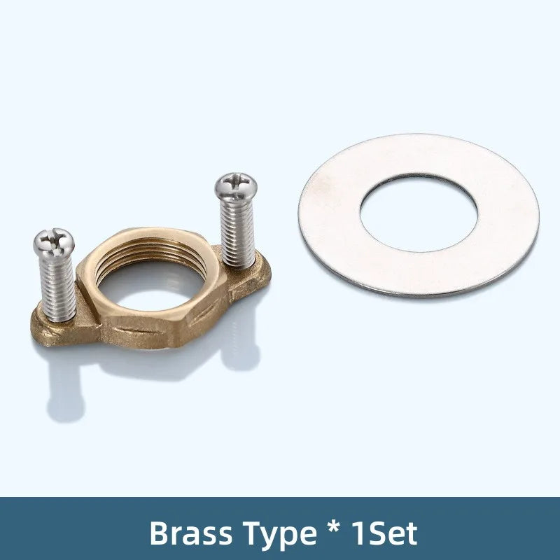 C Type Tap Faucet Anti-loosing Nut Cap Kitchen Fixing Fitting Kit Home Wash Basin Tool Fastening Circlip Washer Fixture Parts Oasis Select brass 1