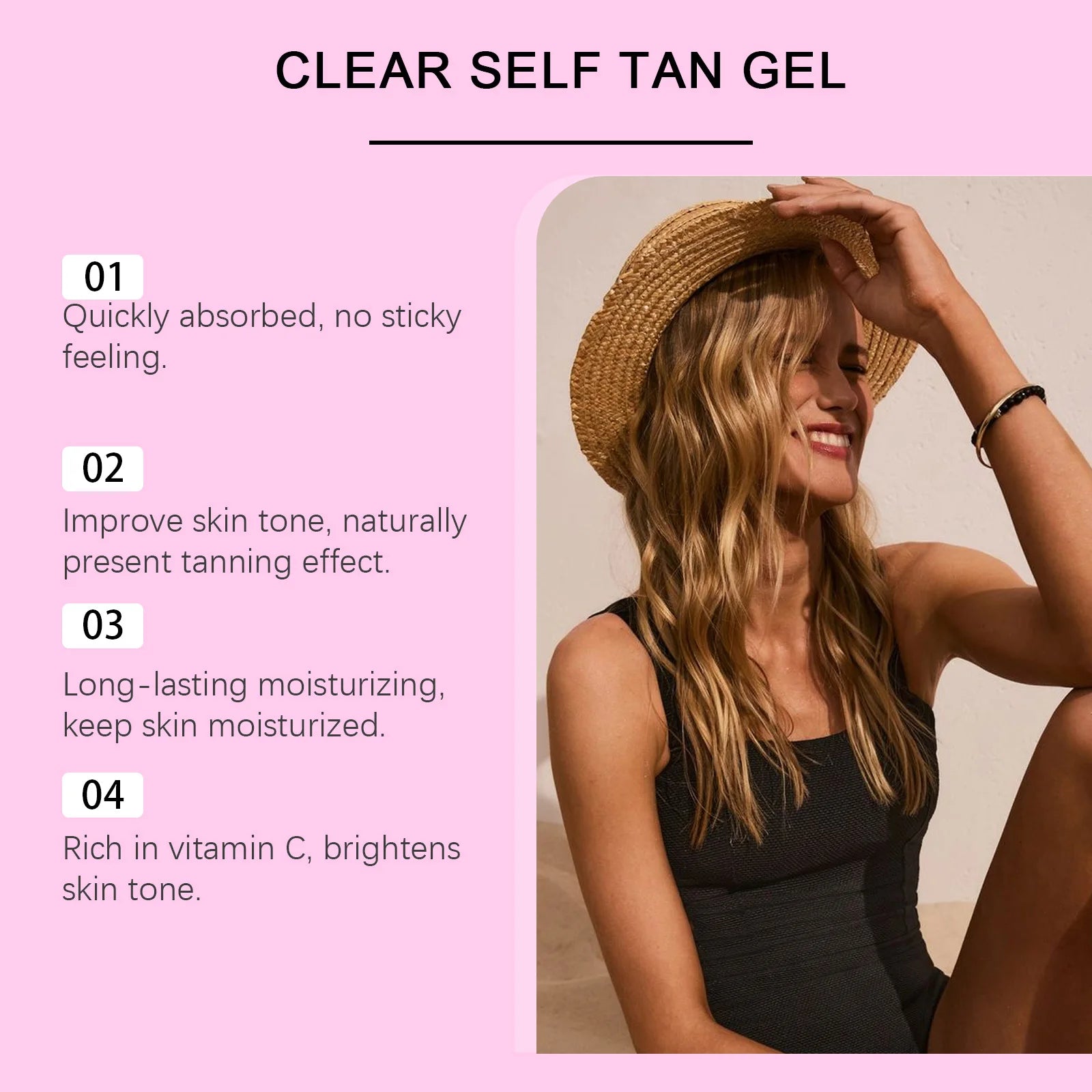 Moisturizing Tanning Gel Non-irritating Long Lasting Accelerator Skin Bronzing Repair Sunburn Body Natural Self-Tanning Lotion Oasis Select