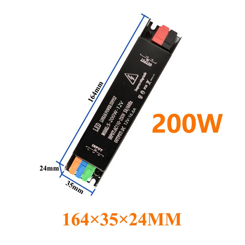 LED Power Supply 12V 24V Transformer AC 220V TO DC 12V 24V Power Supply 60W 100W 200W 300W 400W LED Driver For LED Lights Lamp Oasis Select 200W 24V
