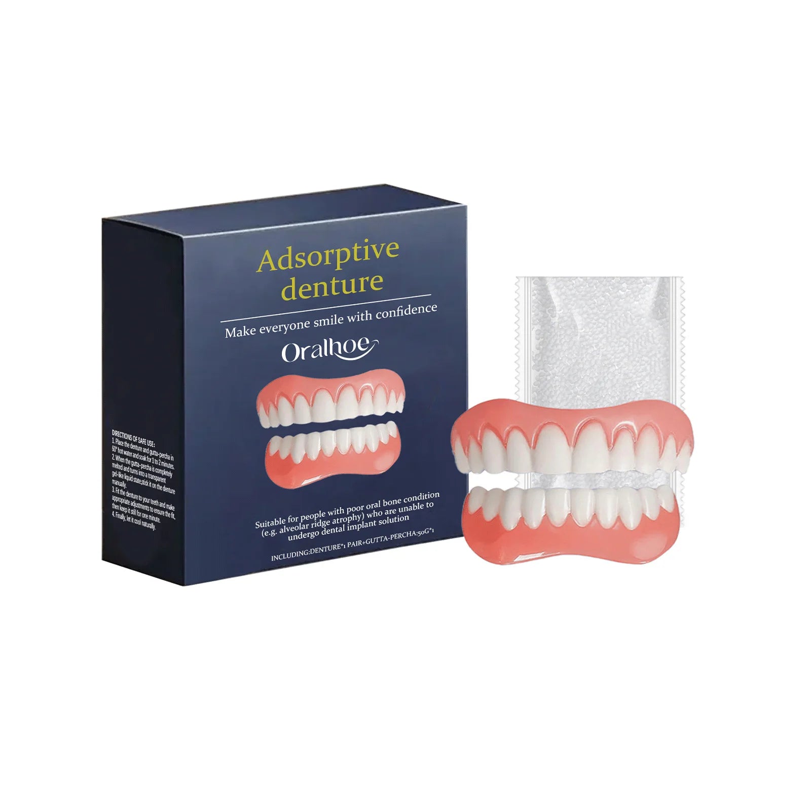 Denture Decoration Set - Daily Decoration for Oral Cavity & Teeth, Comfortable Fit for Dentures, Reveals Natural Smile Oasis Select 1set