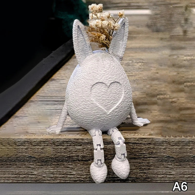 3D Easter Rabbit Egg Model With Movable Joints Egg Ornament Articulated Egg Statue Home Office Decor Easter Decor Perfect Gift Oasis Select A6