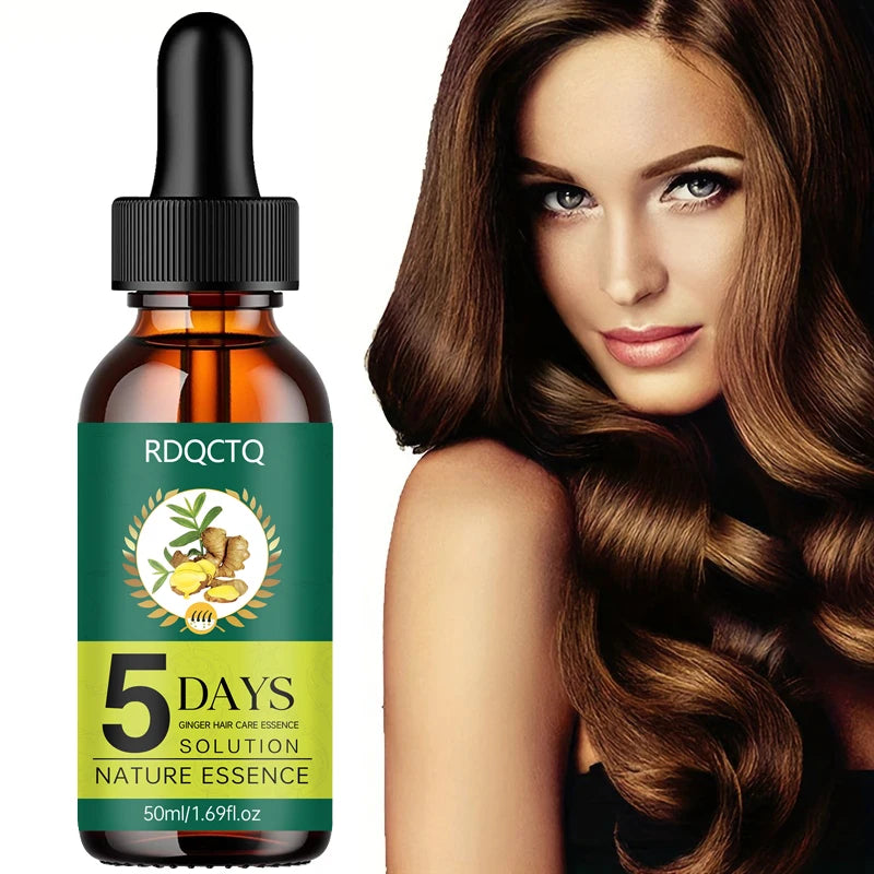 5-Day Ginger Hair Serum – Frizz Control & Shine Boost
