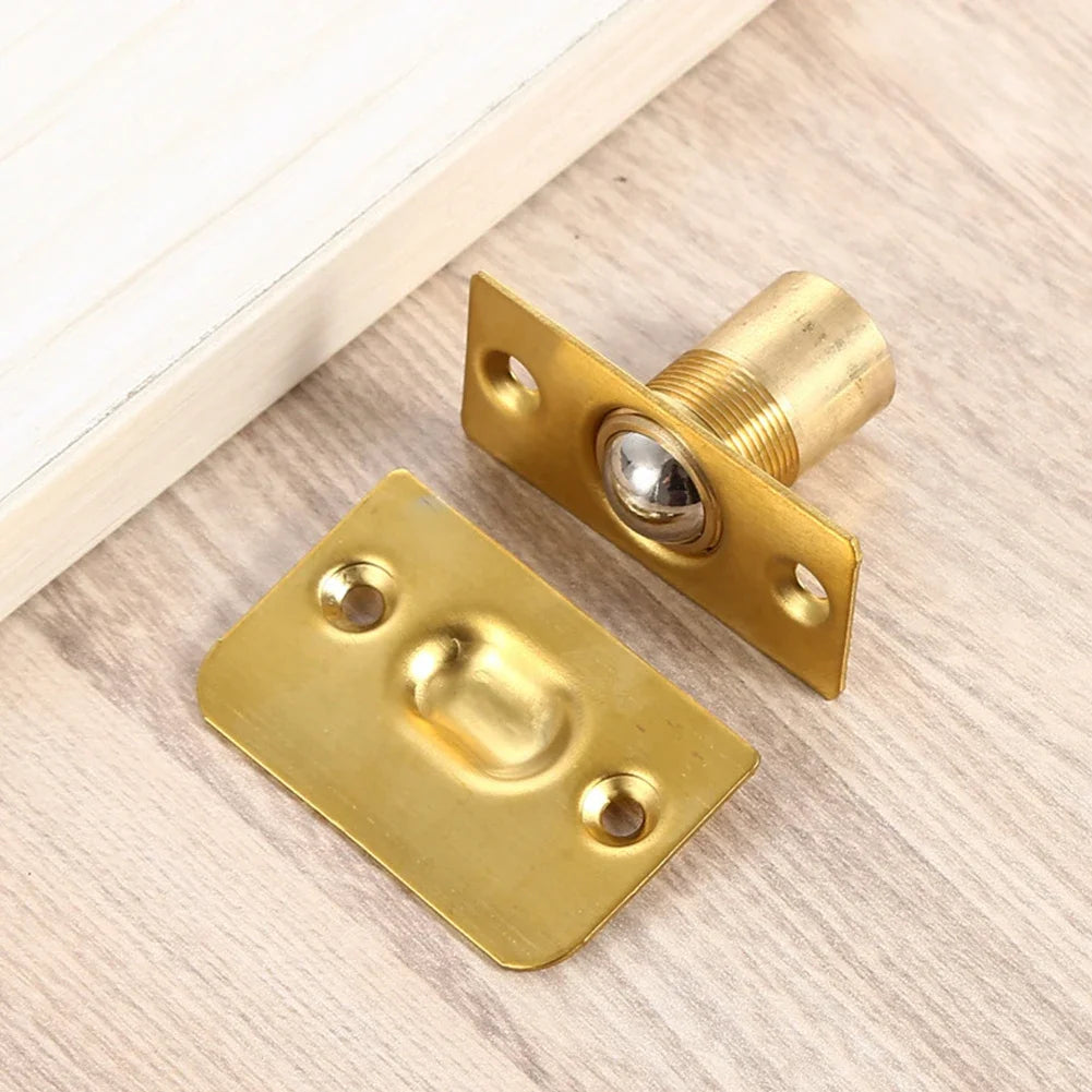 Cabinet Door Spring Ball Catch Latch With Copper And Stainless Steel Adjustable Lock Suitable For Wooden Doors And Closets