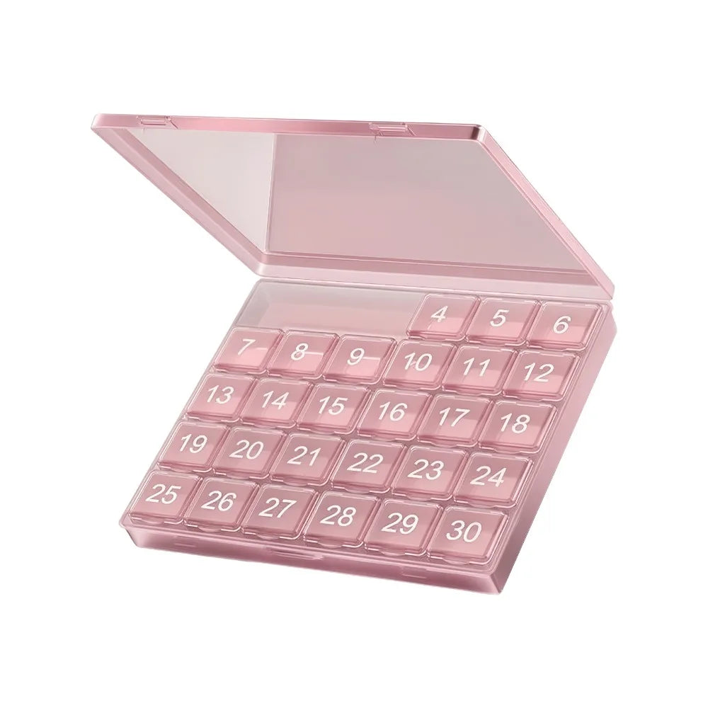 30-Day Monthly Pill Organizer – Transparent Leakproof Case