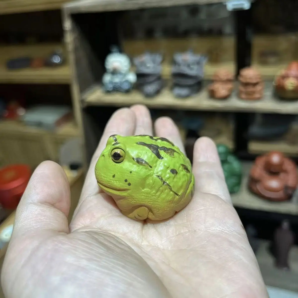 Tea Pet King Horned Frog Wealth-Attracting Frog Tea Play Fish Tank Landscaping Decoration Tea play Oasis Select Mini Horned Frog