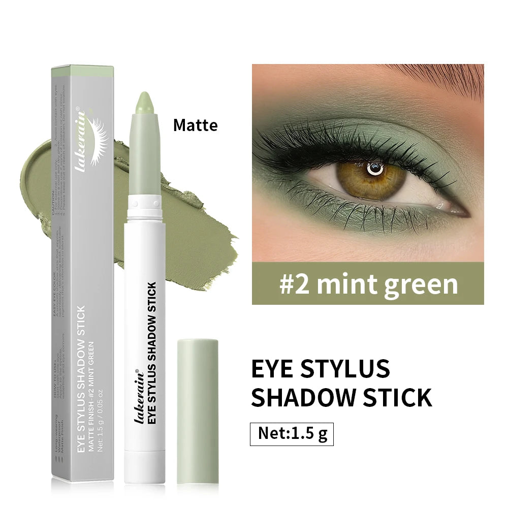 10 Colors Eyeshadow Sticks Long Lasting Waterproof Shimmer Glitter And Matte High Pigmented Eyeshadow Pencil Crayon Makeup Oasis Select 2mint green