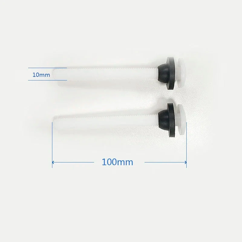 2Pcs/set 100mm Plastic Toilet Seat Bolt Water Tank Hinge Fitting Screws Rubber Washers Toilet Cover Tapping Fixing Replacement Oasis Select
