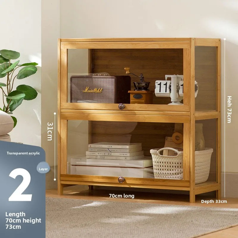Storage Cabinet Locker Household Baby Wardrobe Children's Toys Snacks Simple Locker Multi-function Household Floor Cabinet Oasis Select Two doors 70 long