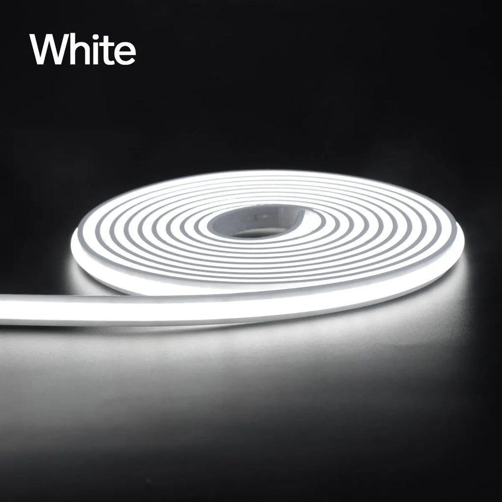 Zigbee 3.0 24V Neon LED Strip Light APP Control Brightness Adjustment 100% Pure Silicone Tube Kitchen Cabinet Lamp Zigbee Switch Oasis Select WHITE 5M USA Power Plug
