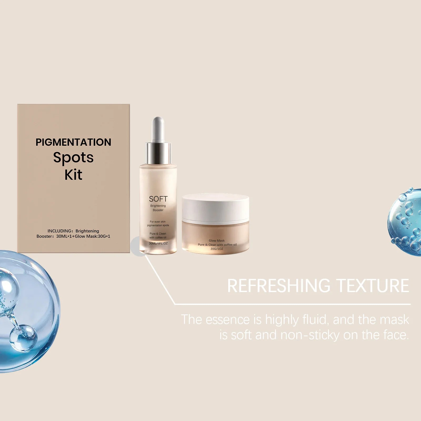 Brightening Essence Mask Set Hydrate Skin Reduce Face Pigment Dark Spot Dullness Brighten Complexion Fit All Skin Skincare Kit Oasis Select