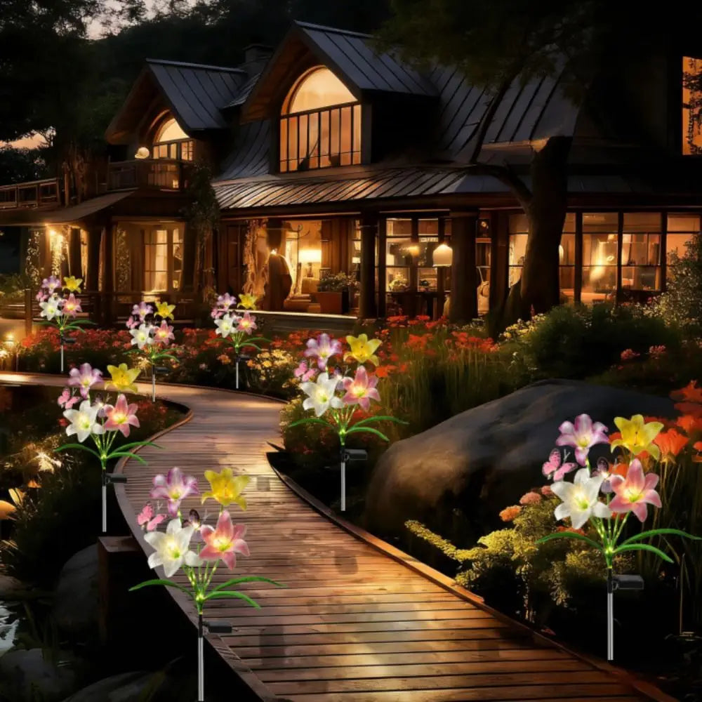 Solar Butterfly Flower Garden Stake Light – Color Changing
