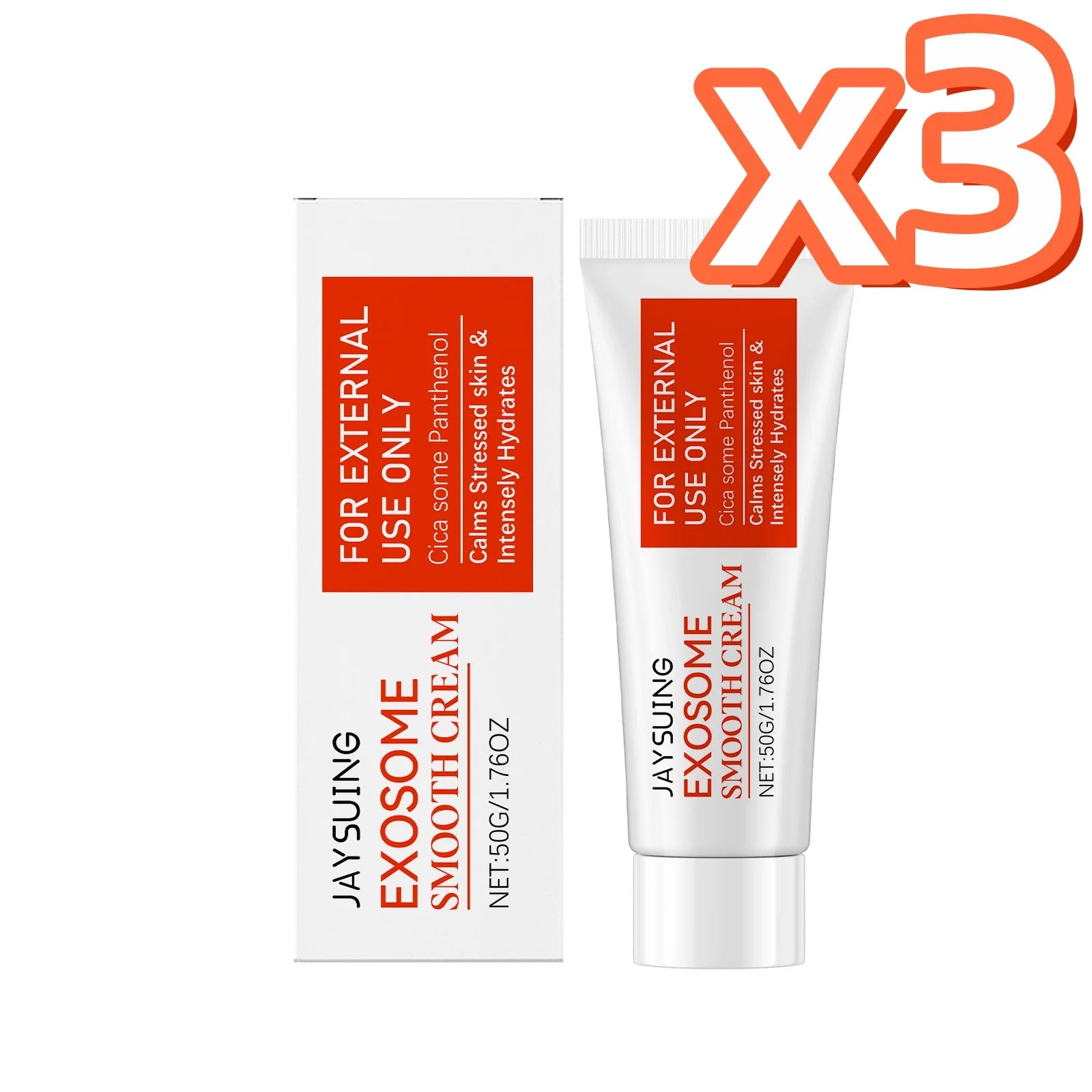 Jaysuing Nicotinamide Skin Soothe Cream Brighten Tone Soothe Sensitive Repair Skin Barrier Lasting Hydration Centella Body Cream Oasis Select 50g Boxed X 3PCS