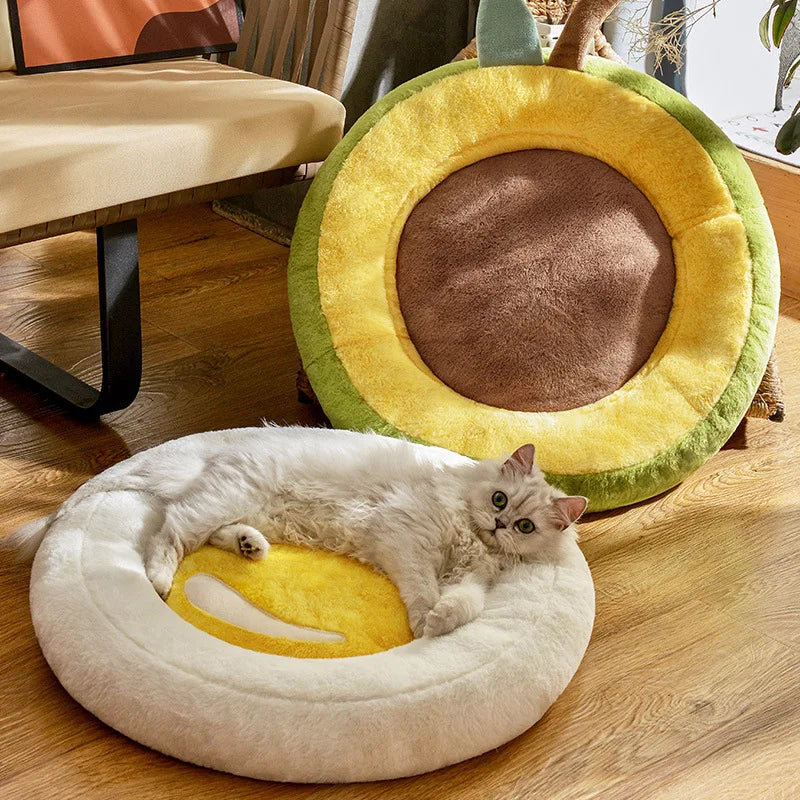 All-season Cat Bed & Small Dog Pet Sleeping Pad - Comfortable Summer Cool/Winter Warm Fleece Bed with Non-slip Base Oasis Select