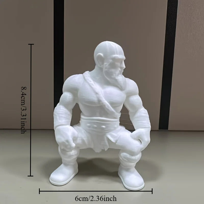 Funny Muscular Monk Figurine Creativity Decor Playful Zen Warrior Statue Home bookshelf Desktop Ornaments Decoration Prank Gifts Oasis Select big butt
