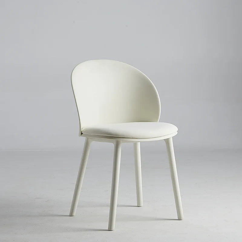 Plastic Designer Dining Chair Home Simple Backrest Stool Internet celebrity Dopamine Color Makeup Desk Dining Table and Chair Oasis Select White 2 pieces