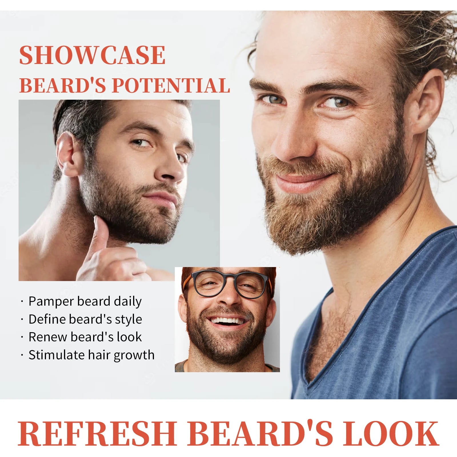 Beard Thickening Microneedle Roller – Men's Nourishing Growth Comb Beard Growth Roller Oasis Select
