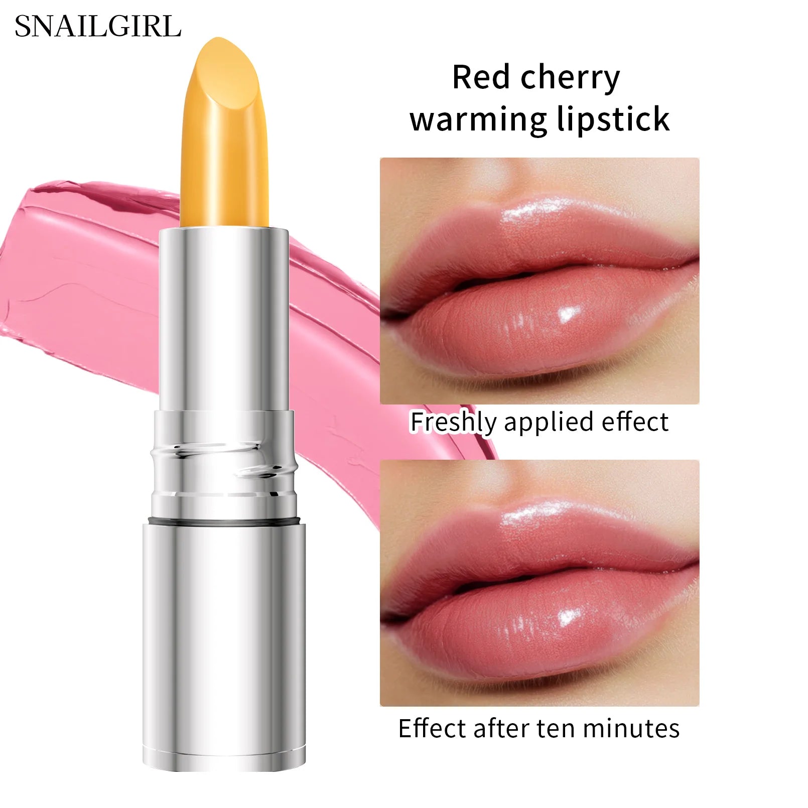 QIC Color-Changing Glitter Lipstick – Matte Waterproof Lip Tint