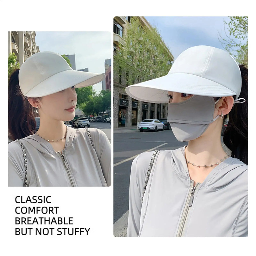 UV Protection Hat Summer Breathable Adjustable Sun Hat For Women Wide Brim Caps Ladies Beach Visor Hat for Outdoor Sports Oasis Select