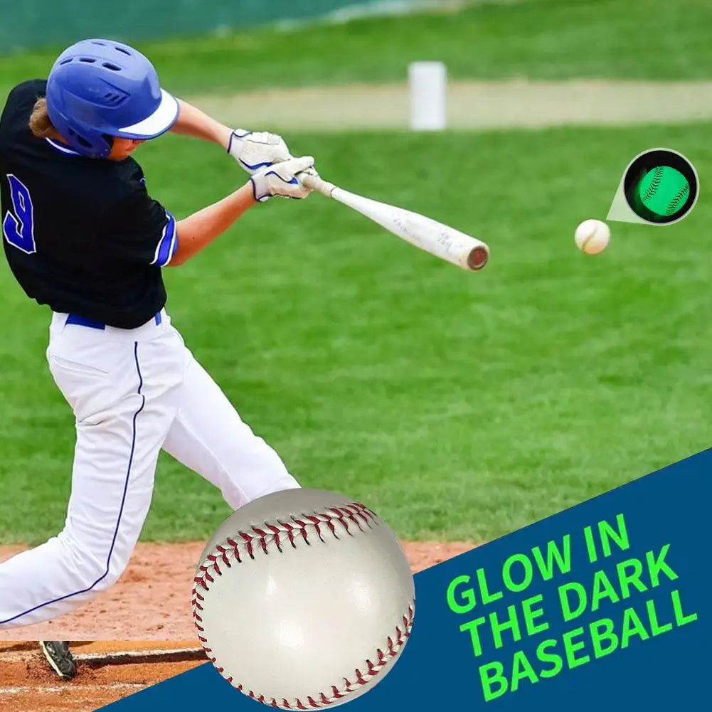 Glow Baseball Colorful LED Light Up White 2 Shining Molds Faux Leather Rechargeable Practice Baseball Kids Oasis Select