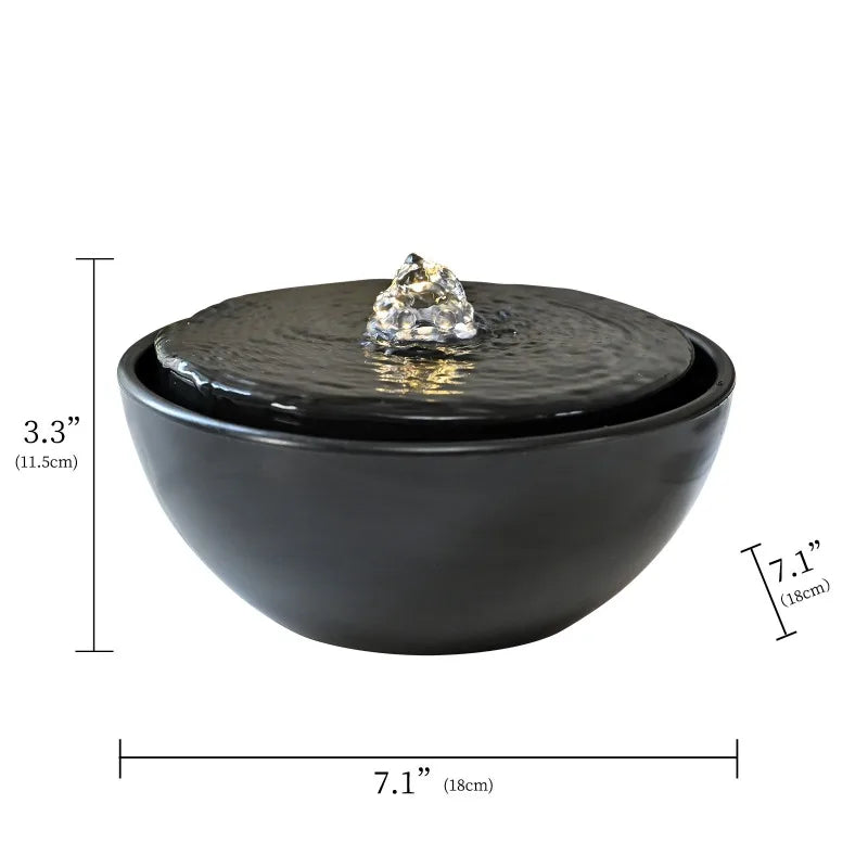 Compact Minimalist Waterfall Fountain Indoor Living Room Desktop Circulating Water Decor Office Landscape Waterfall Accessory Oasis Select