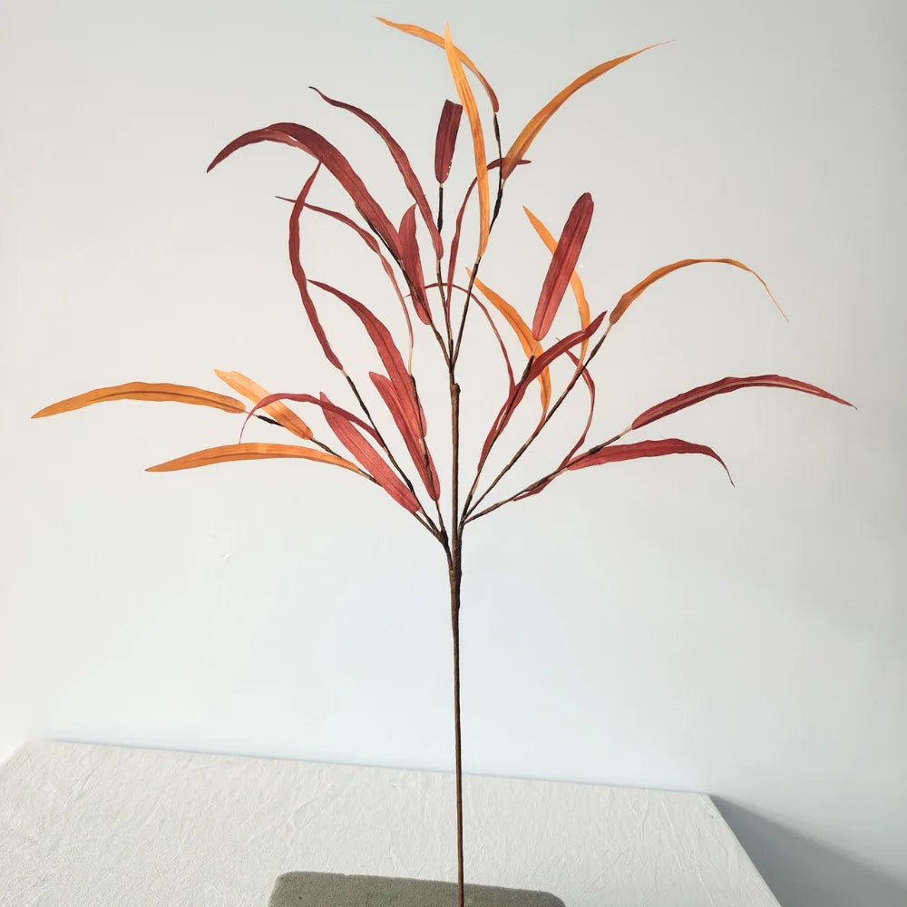Artificial Plant Autumn Color Eucalyptus Long Branch Home Garden Decor Fake Leaves Wedding Party Decoration Ornaments Oasis Select Willow leaves-1pc