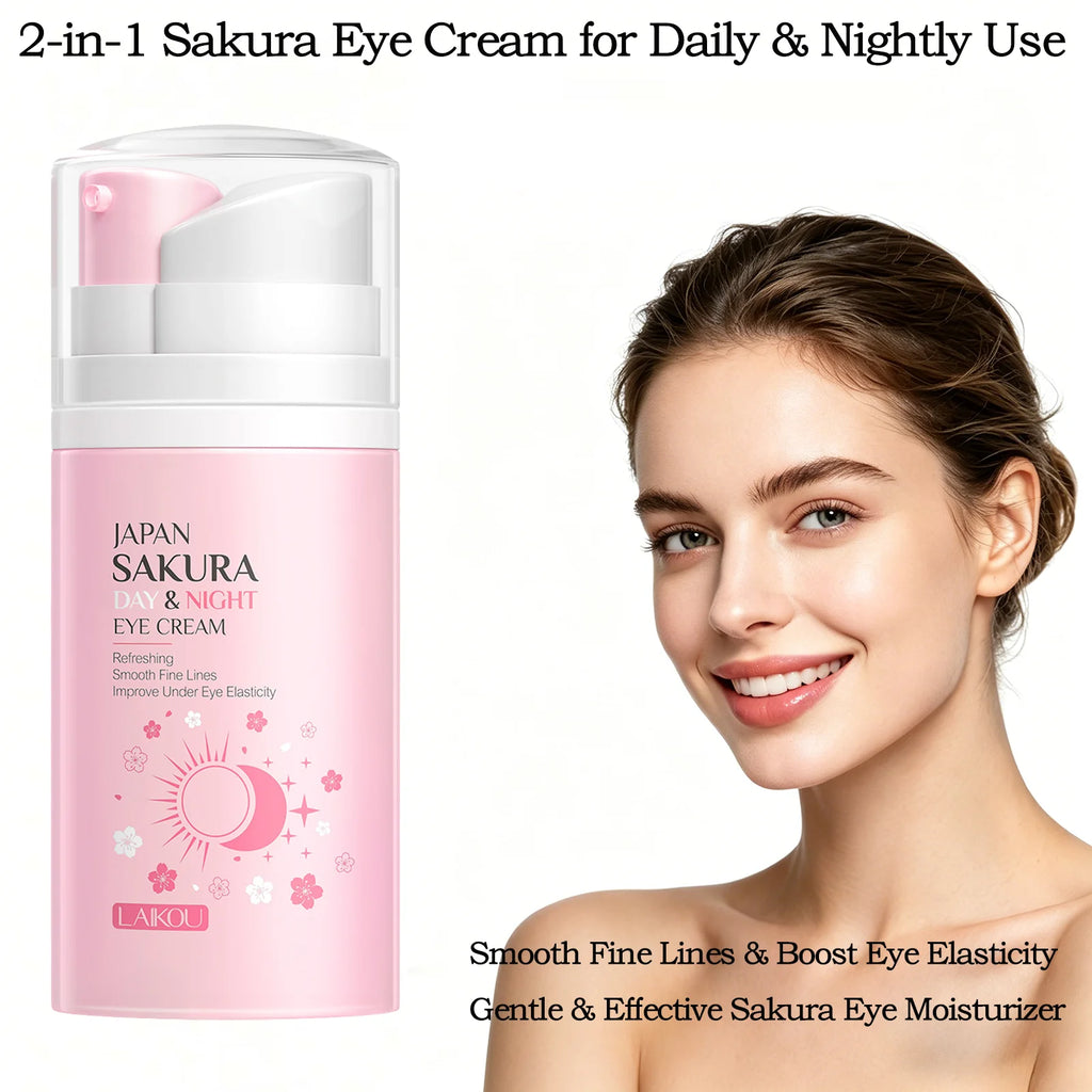LAIKOU Sakura Day & Night Eye Cream – Anti-Aging Hydration Eye Cream Oasis Select