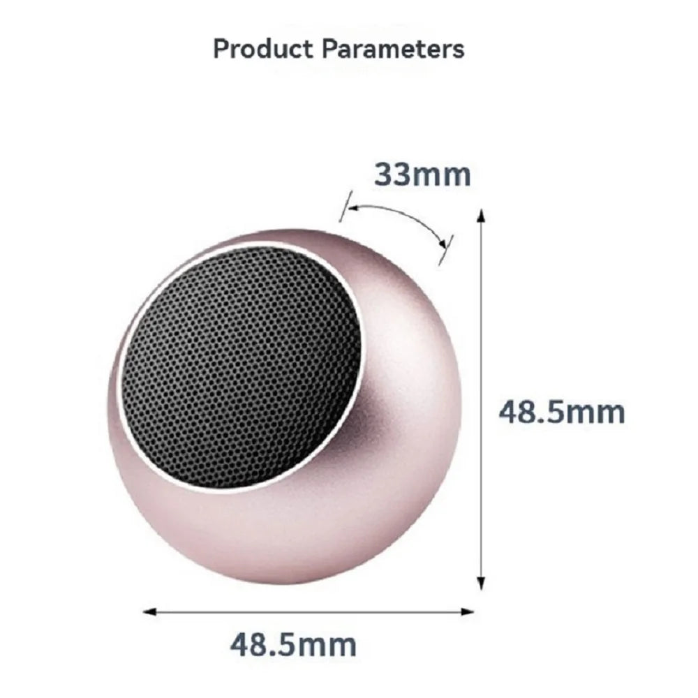 New Mini Bluetooth Small Speaker High Quality Wireless Bluetooth Speaker Portable Small Steel Gun Metal Heavy Subwoofer Outdoor Oasis Select