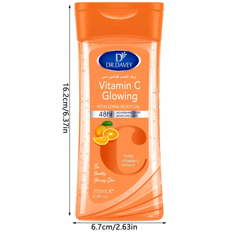 DR.DAVEY Vitamin C Body Oil 2×200ml – Moisturizing Skin Oil