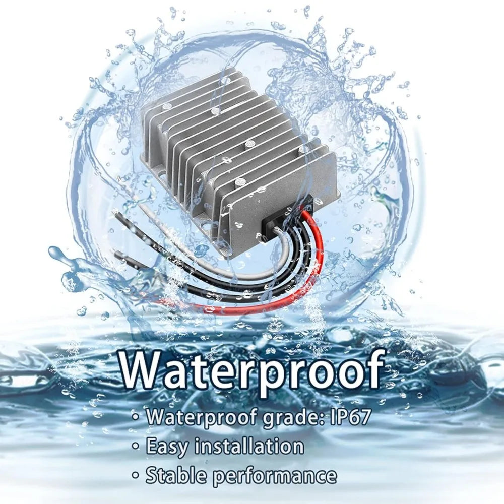 DC DC 9V-36V to 12V/24V Boost Buck Converter 30A Waterproof Automatic Step Up/Down Voltage Regulator Volt Transformer Module Oasis Select