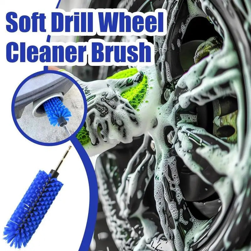 Wheel Brush for Car Cleaning Scrubber for Auto Tire No Scratches High-Density Bristles Car Wheel Cleaning Brush for Vehicles Oasis Select