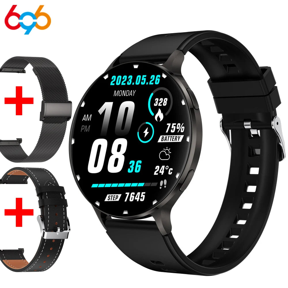 BT Call Smartwatch 1.75 Inch AMOLED Screen 6.9mm Ultra Thin Body Smart Watches Women Heartrate 3D Dynamic Dial Sports Lady Music Oasis Select BKBKS a BKL BKM