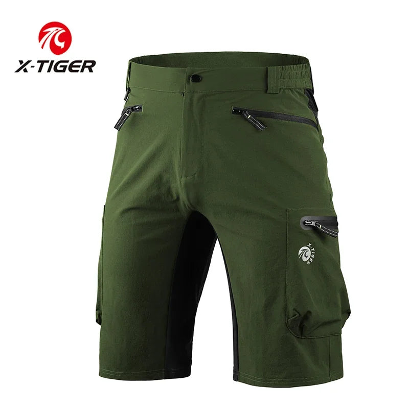 X-TIGER Mountain Bike Shorts Multi-Pockets with Breathable MTB Road Cycling Shorts Waterproof Loose Outdoor Sports Shorts Oasis Select XM-DSK-00403 XXL
